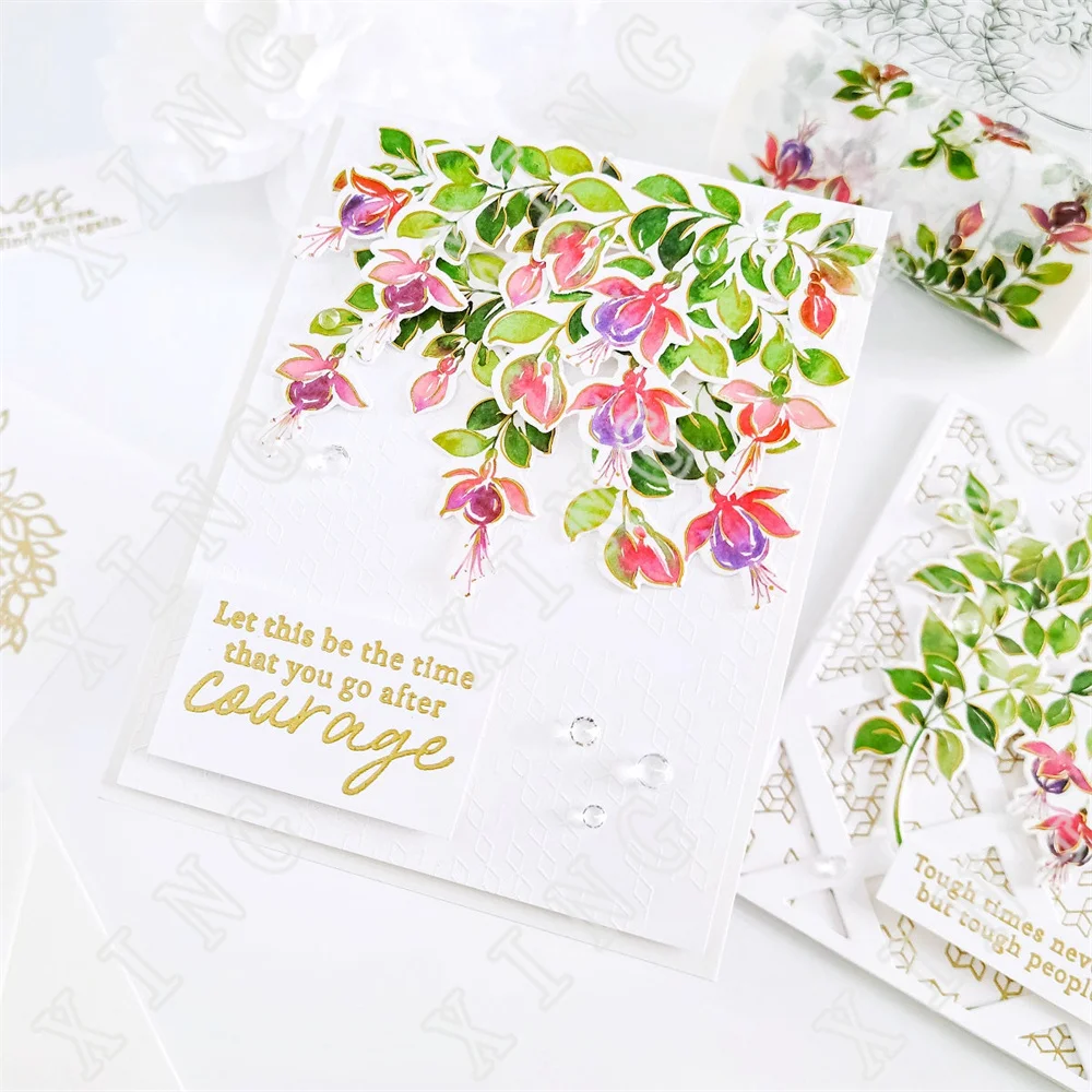 2022 Весенняя фуксия Васи штампы для вырезания трафареты Сделай Сам крафт-бумага