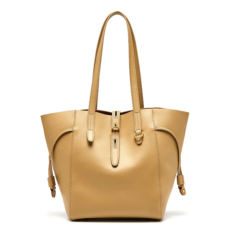 2022 New Women's Handbag Soft Split Leather Lady Popular Fashion Shoulder Bag Large Capacity Shopping Tote Bag for Girl