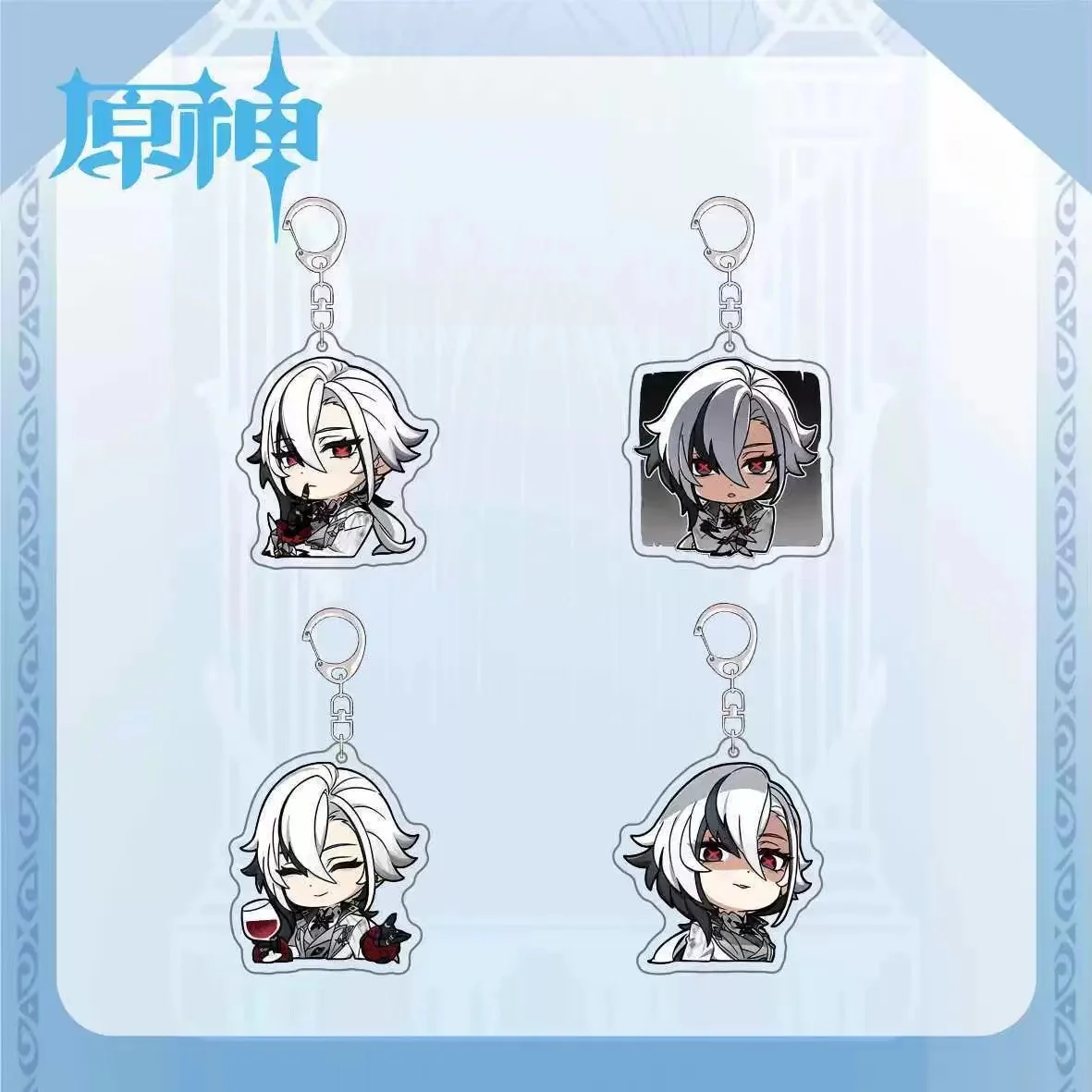 Аниме подвеска Genshin Impact Arlecchino из акрила брелок для ключей подарки коллекция
