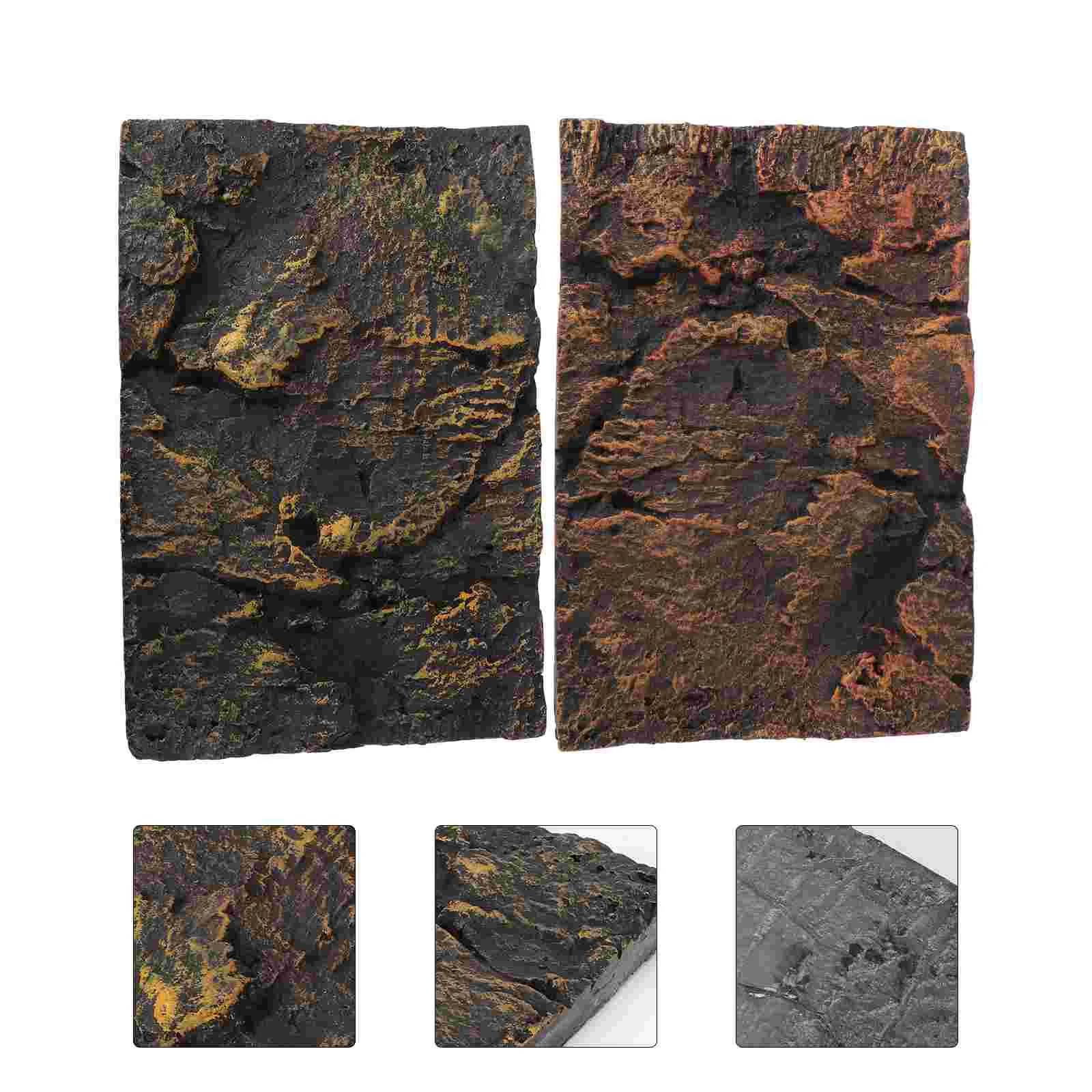 

Background Tank Reptile Board Terrarium 3D Aquarium Turtle Cork Plate Decorative Decor Tile Lizard Decoration Cage Backgrounds