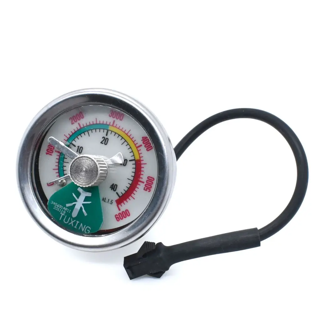 

TUXING PCP Air Compressor High Pressure Gauge Adjustable Pressure Gauge Set Pressure Manometer 6000Psi 400Bar 40Mpa Thread M10*1