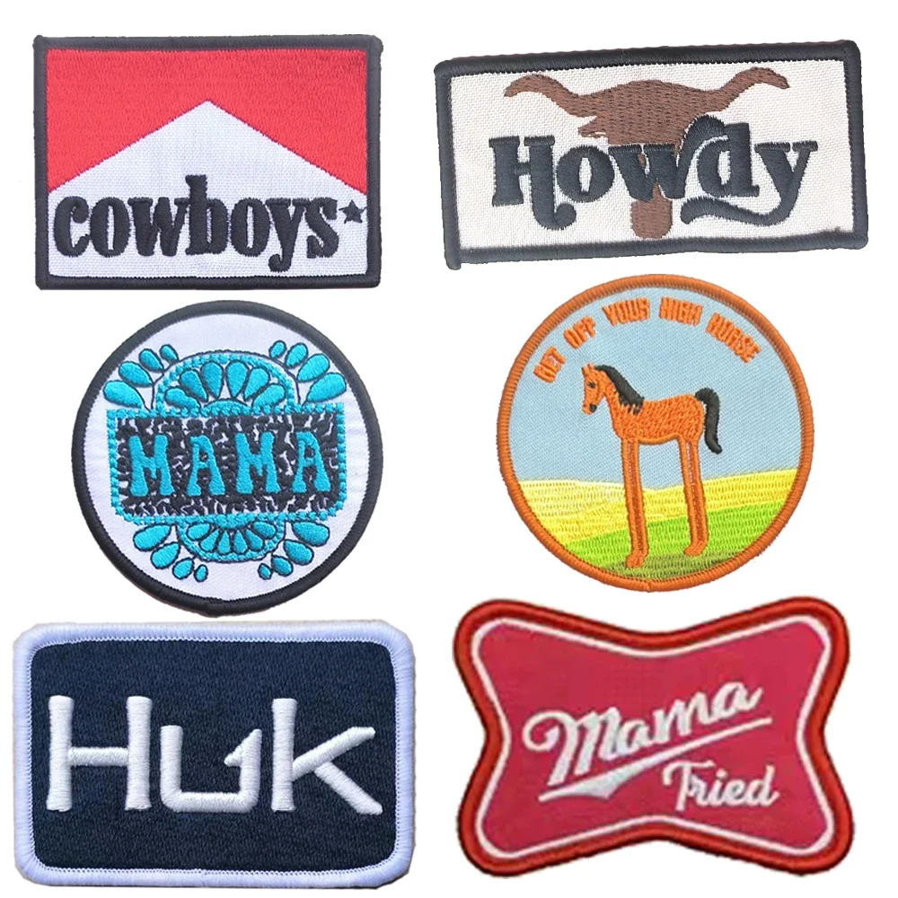 Эмблема вышитые тканевые наклейки Мультяшные Цветы DIY железные нашивки для