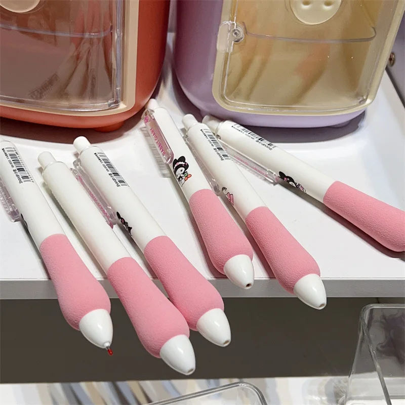 

1Pcs Kawaii Sanrio Press Pen Kuromi Accessories Cute Beauty Cartoon Anime Neutral Pens Students High-Value Toys for Girls Gift