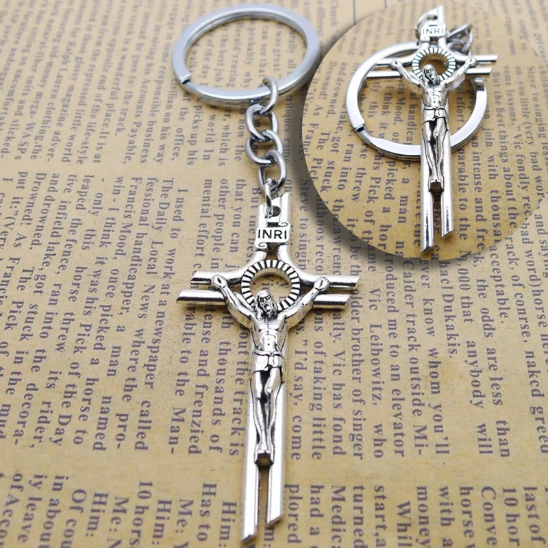 

Charm Car Key Ring Men'S Ladies Jesus Cross Key Chain Christian Religion Fashion Jewelry Accessory Gift key chain accessories