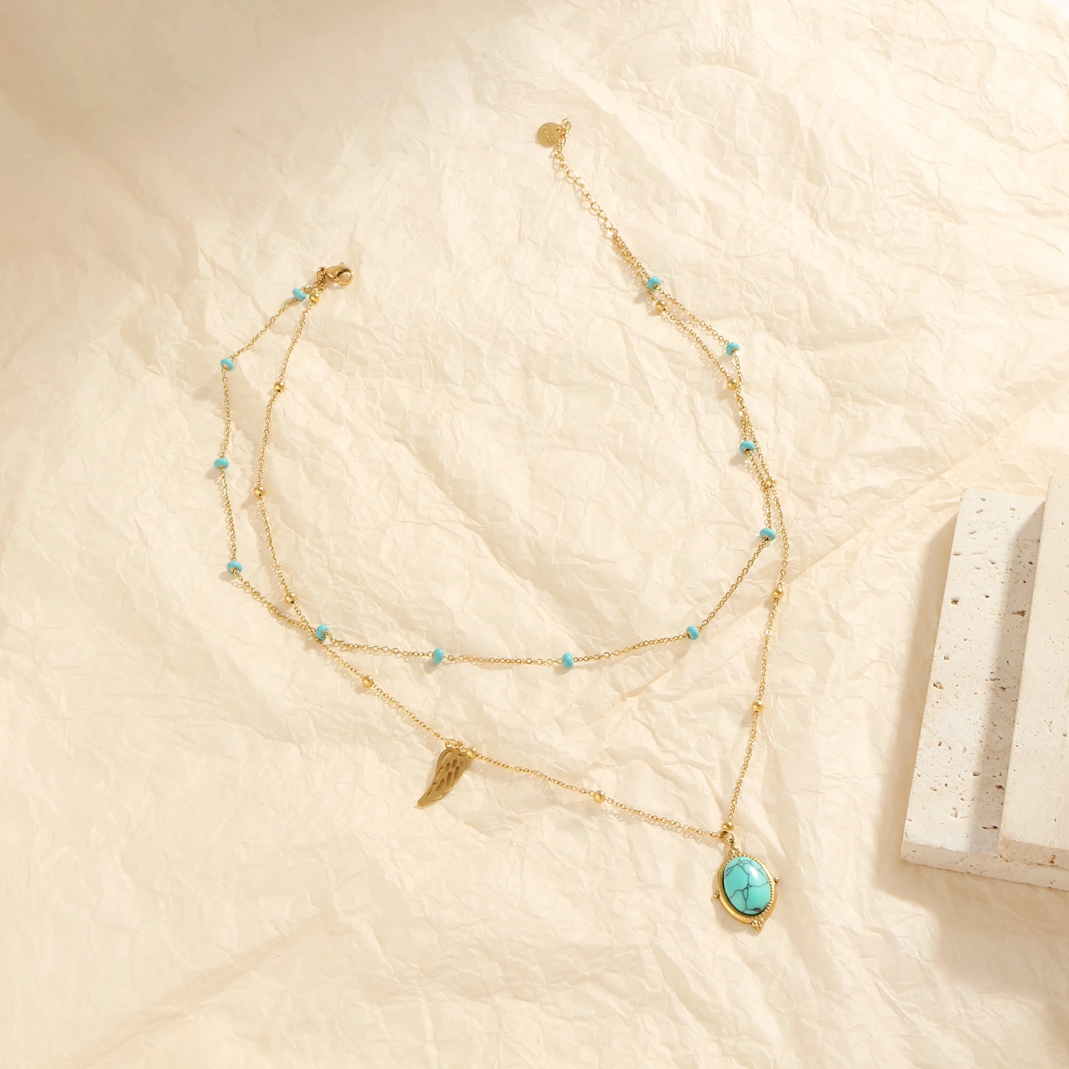 Женское модное ожерелье в богемном стиле с подвеской форме крыльев и купоном Bi Luo