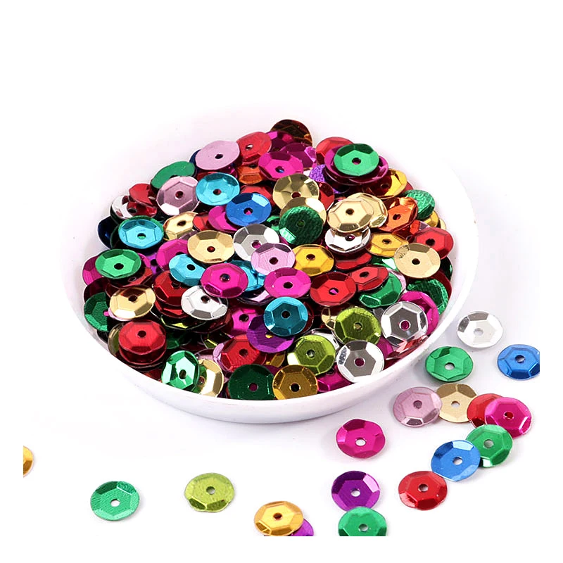 

50g/Lot 4mm/5mm/6mm/8mm Sequin PVC Round Cup Sequins Paillettes Sewing Stage Dress Crafts Garments Diy Accessories