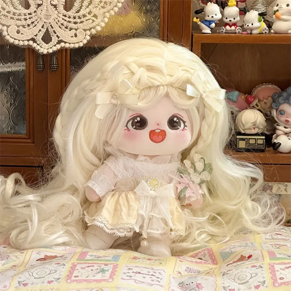 Милые длинные кудрявые волосы хлопковая кукла парик из химического волокна