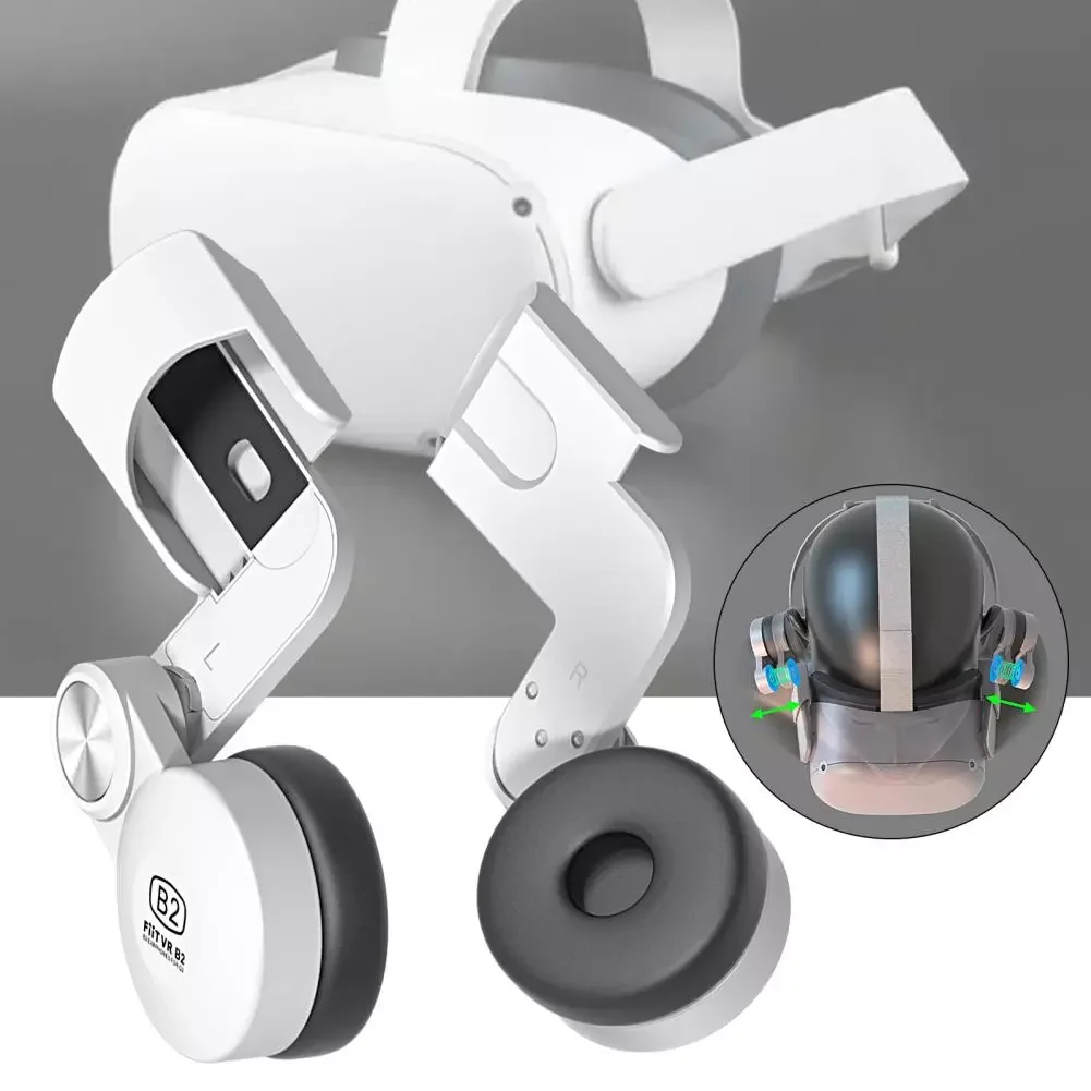 

1 Pair B2 Ear Muffs Noise Reduction Enhanced Sound VR Headset Sound Strap Headphone Accessories for Oculus Quest 2