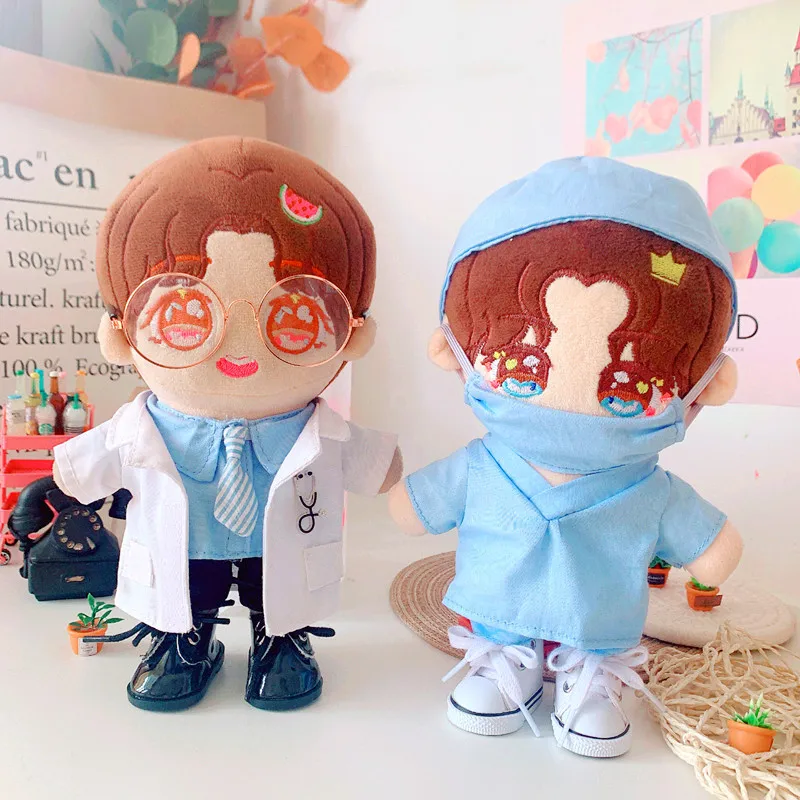 

20cm DIY Doll COS doctor clothes Suit Model Body-Shape Doll Accessories Birthday Replaceable Doll Clothes Plush Toys Gift