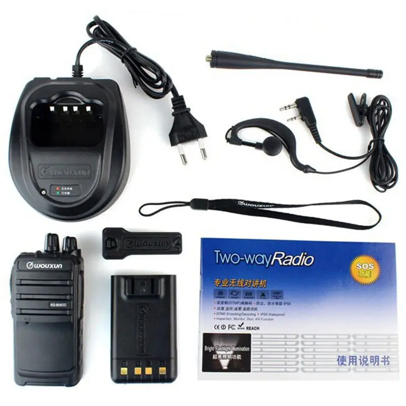 10 шт. радио рация WouXun KG-859(II) 5 Вт UHF 400-519.995 МГц 16CH DTMF VOX фонарик FM SOS сигнализация