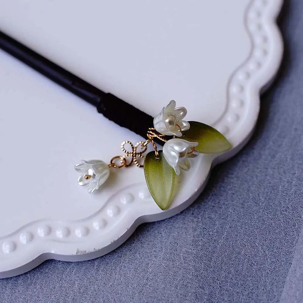 Шпилька для волос с фиолетовым колокольчиком орхидеей бабочкой и кисточкой в