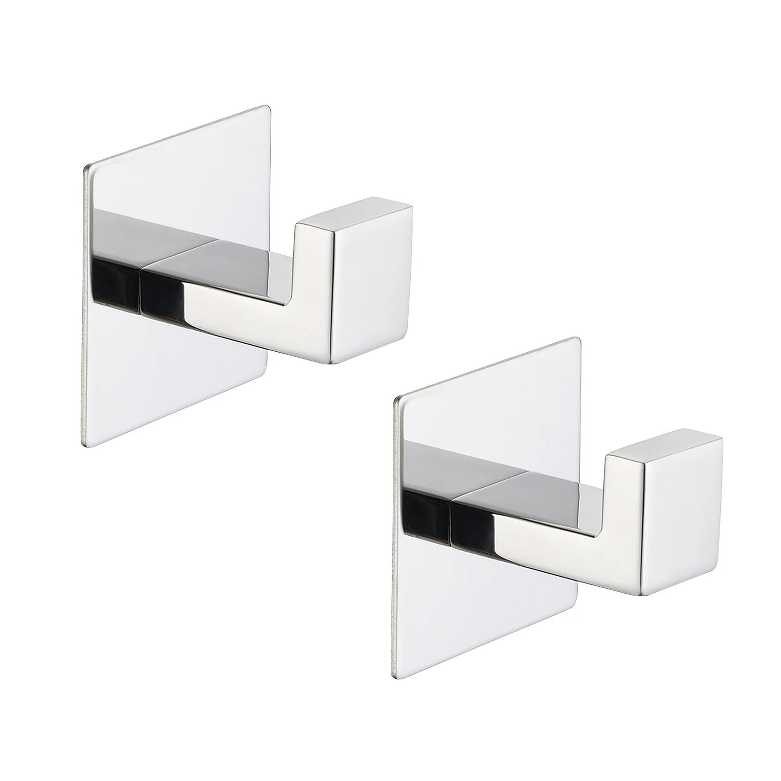 

2pcs/pack Hat Stainless Steel Bathroom Coat Clothes Hook Easy Install Hanger Storaged Bedroom Drill Free Kitchen Wall Mounted