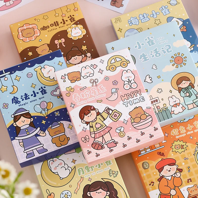 

50pcs Cute magic girl Decorative Stickers Scrapbooking Label Kawaii Flower DIY Diary Album Stationery Phone Art Journal Planner