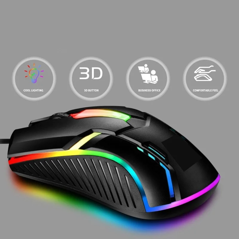 

Wired Backlit Mouse Competitive Gaming Mouse Notebook Office Luminous Mouse