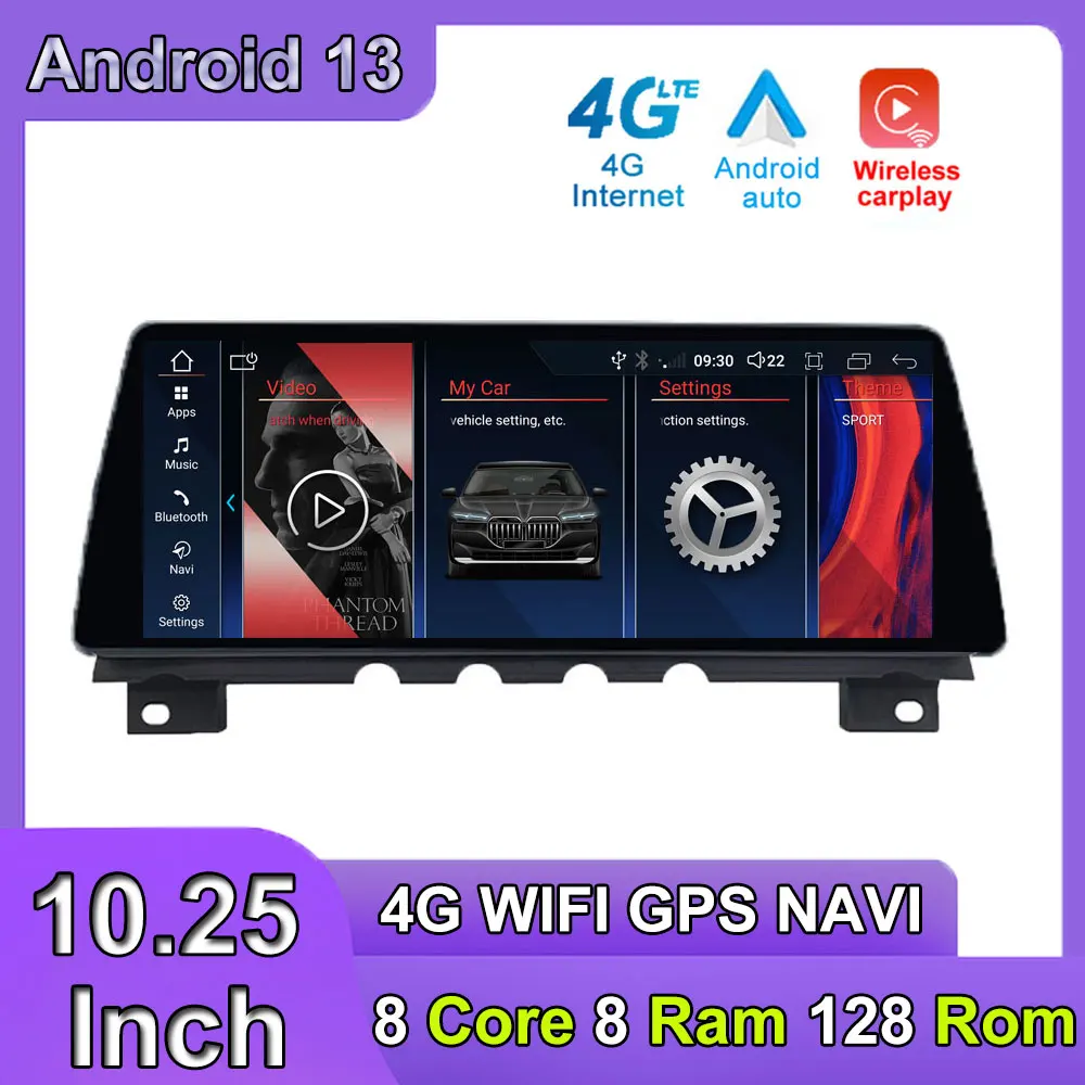 

10.25 Inch Android 13 Touch Screen For BMW F01 F02 2009-2015 Car Accessories Auto Carplay Monitor Multimedia Player