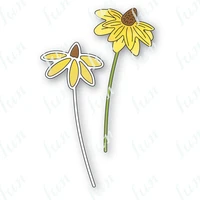 2022 new sunshine daisy stems holiday decorations metal cutting dies set for diy scrapbooking album paper card coloring embossed