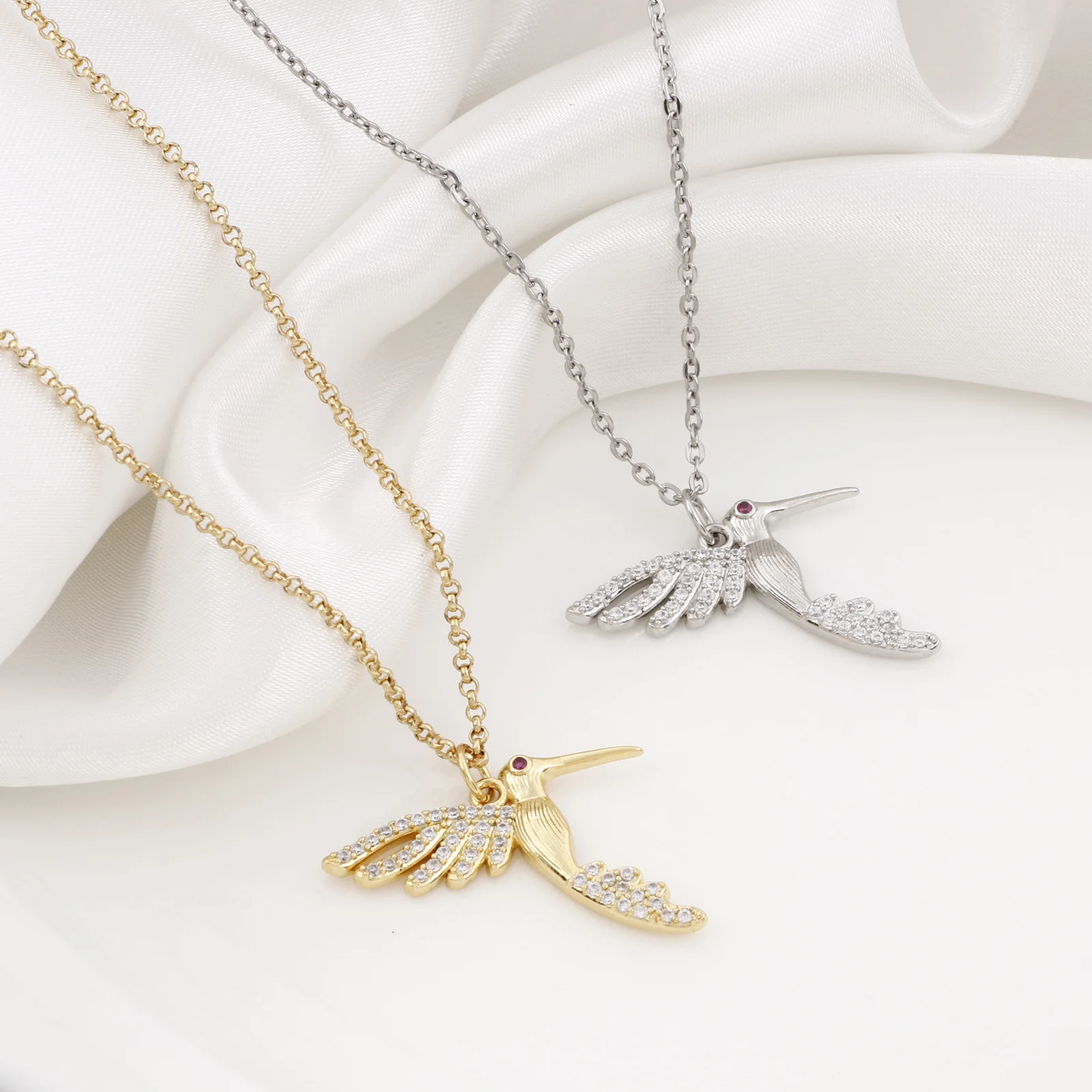 1 шт. медные Подвески с микрозакрепкой разноцветная птица прозрачный Красный