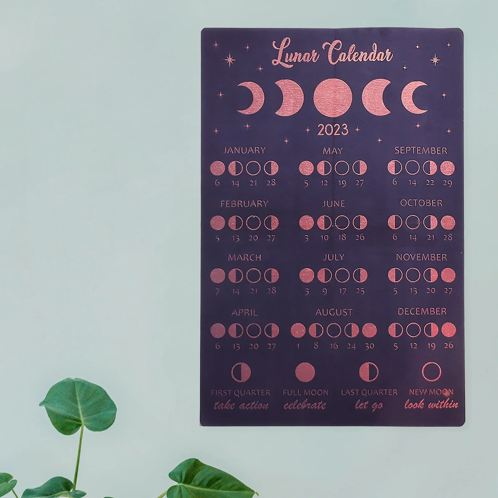 

Decorative Wall Moon Calendar Delicate Phase Phases 2024 Lunar Calendars Hanging Office