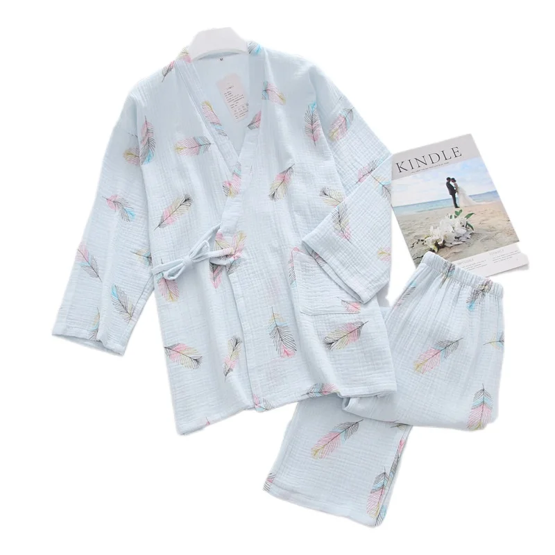 

Пижама-кимоно Женская с рукавом три четверти, из крепа