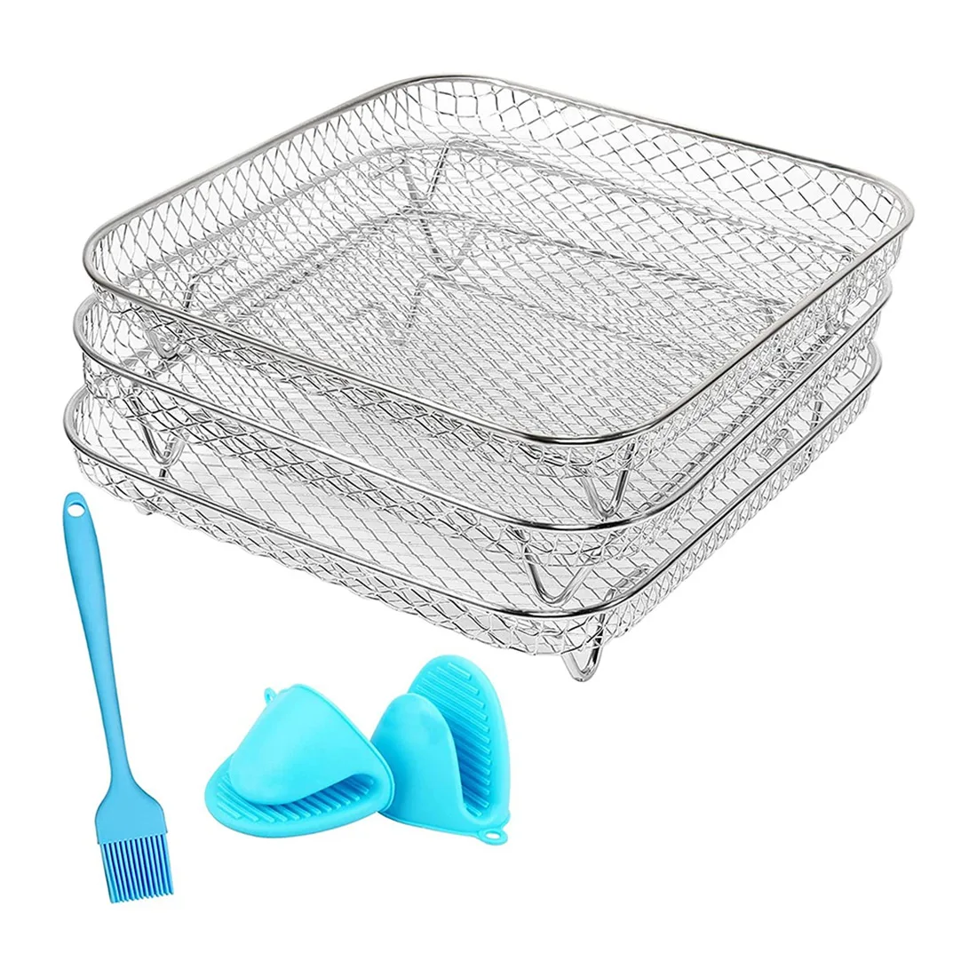 

8-дюймовая стойка для фритюрницы для мгновенного приготовления вихревой, Philips,COSORI, многослойная стойка для дегидратора, аксессуары для фрит...