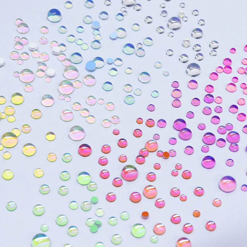 

Полукруглые стеклянные бусины в форме русалки, аксессуары из УФ-смолы, блестящие бусины для искусственного наполнителя, кристаллы для изготовления ювелирных изделий