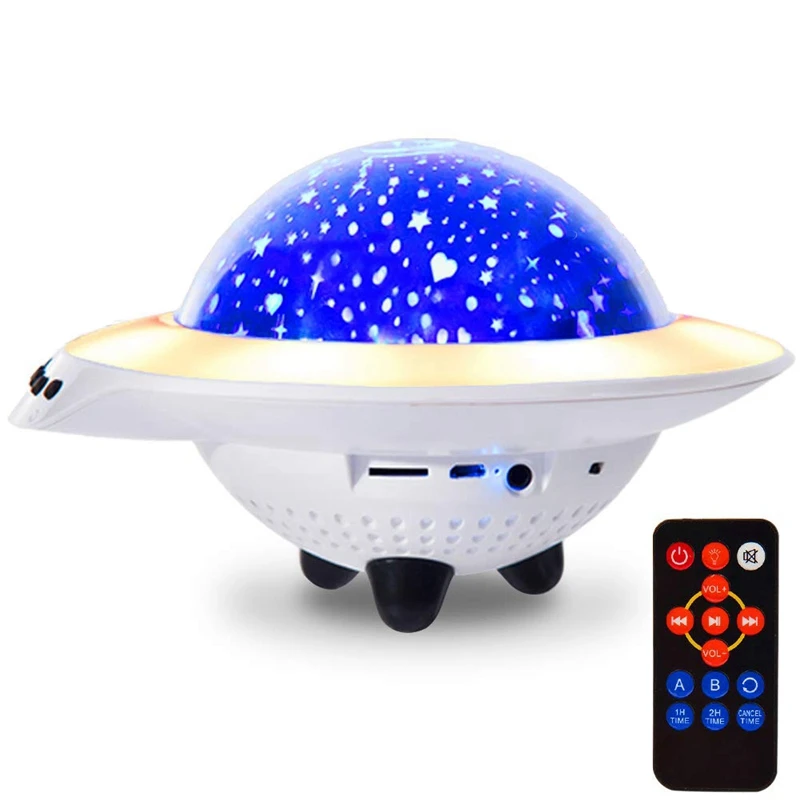 

Kids Night Light, Led Star Night Light Lamp Projector, Baby Night Light With Bluetooth Speaker 7 Lighting Modes, Rotating Ufo