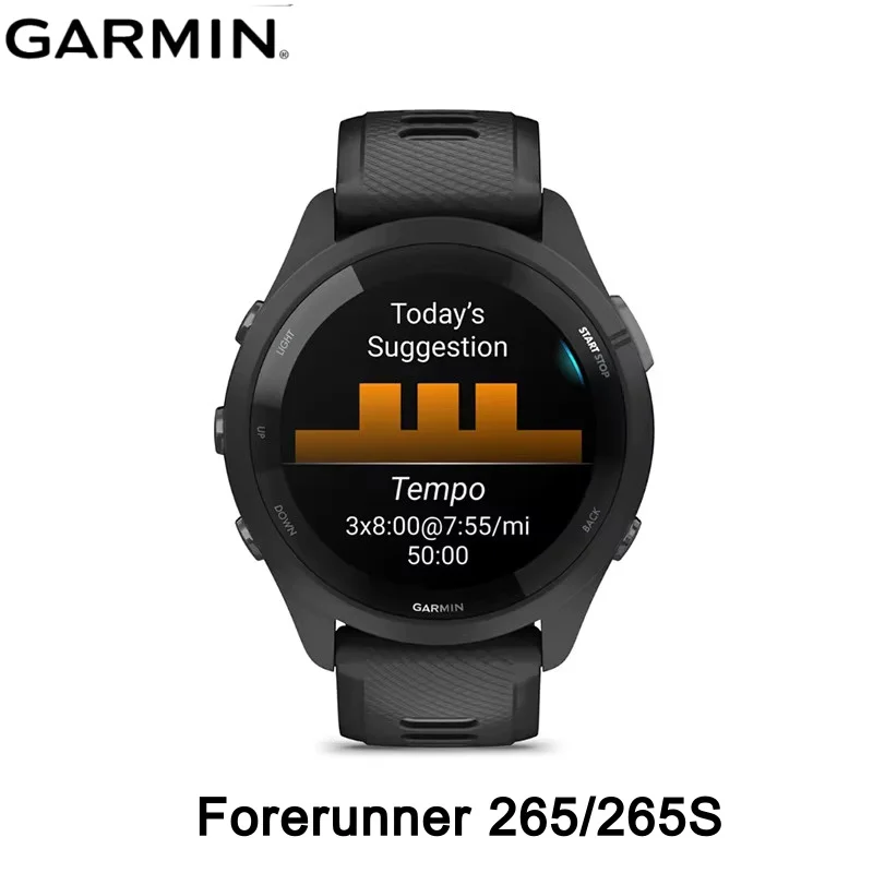 Фото Смарт-часы Garmin Forerunner 265 для бега с цветным AMOLED-дисплеем 1,3 дюйма, GPS, 13 днями автономной работы, мониторингом сна и фитнес-трекером №1