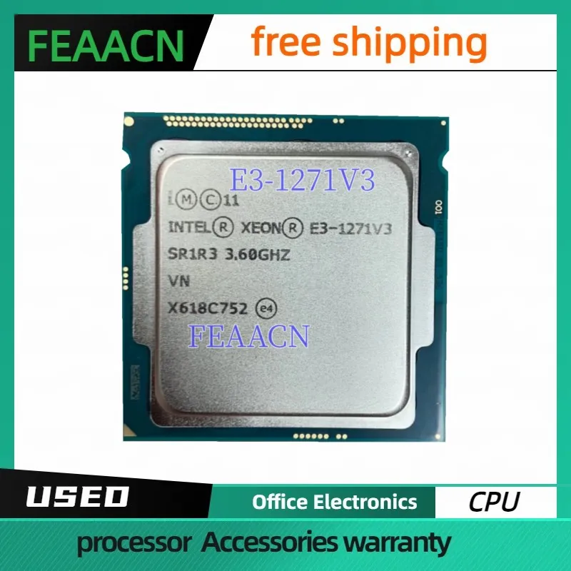 

E3-1271V 3 CPU Xeon 3,6 GHz 8M 22nm LGA1150 80W четырехъядерный процессор для настольного компьютера