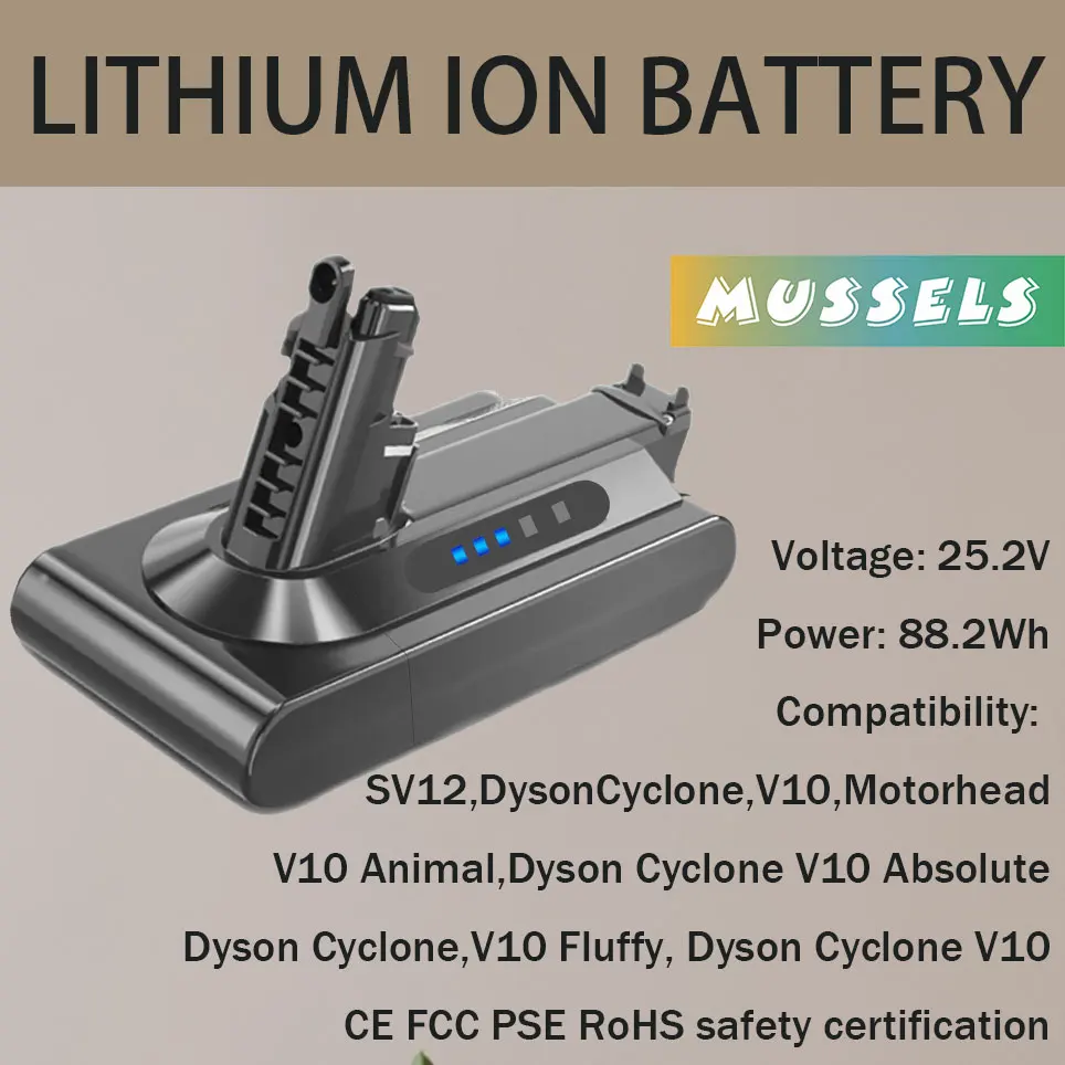 

[Обновление] 25,2 в Вт/ч подходит для беспроводного пылесоса Dyson Cyclone V10 Animal V10Motorhead V10Total Clean
