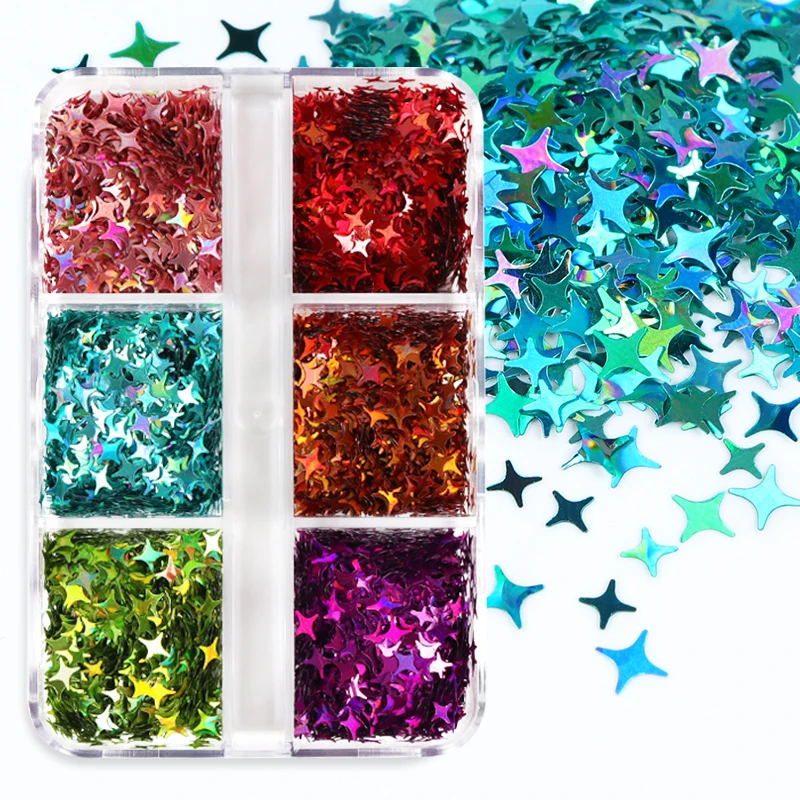 Holographic Star Glitter For Resin Filling Moule Epoxy Silicone Resin Mold DIY Crafts Decoration Star Sequins Resin Supplies Kit