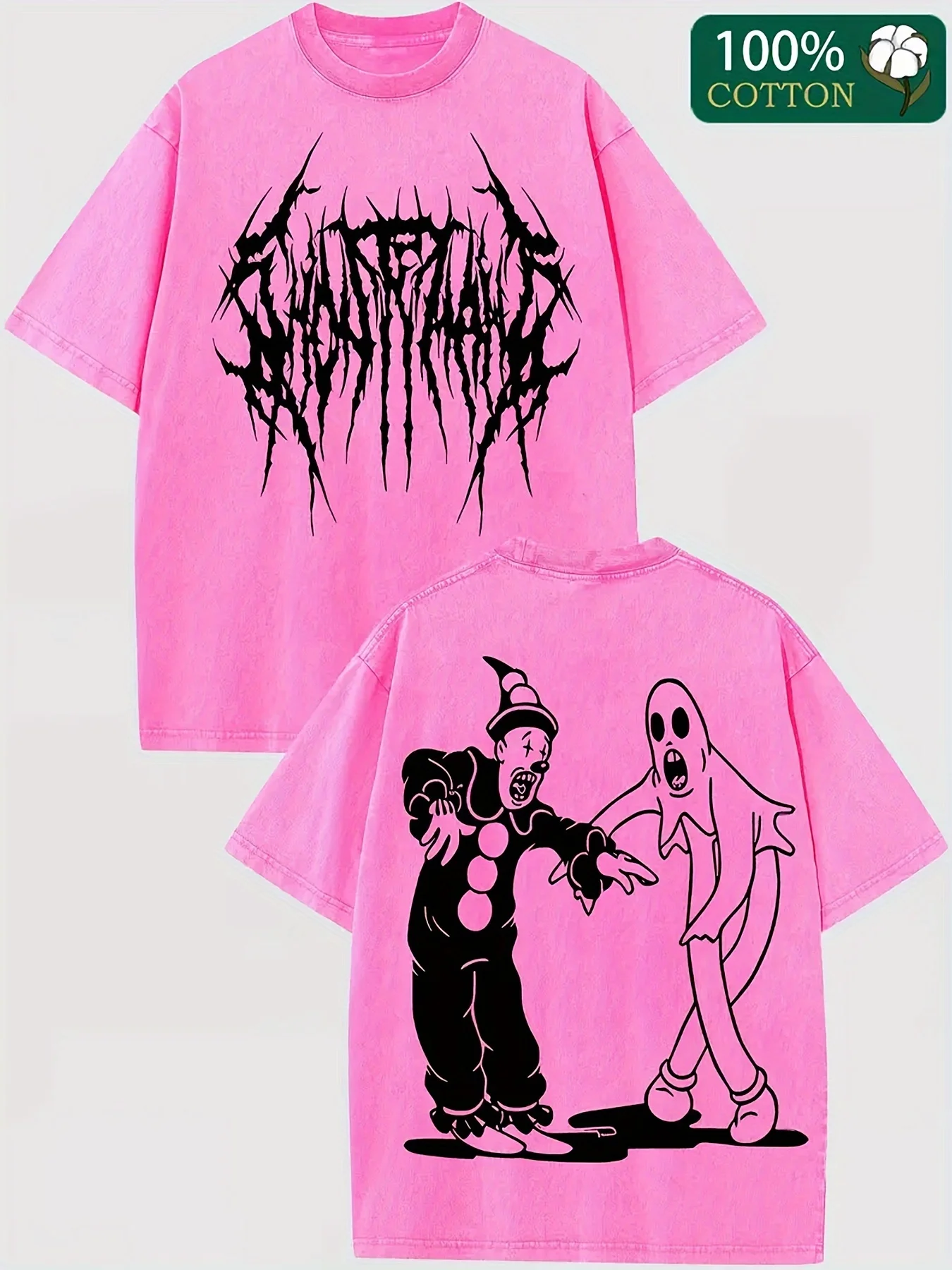 Футболка Ghostmann Clown на Хэллоуин мягкий хлопок двусторонний принт повседневная и