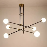 nordic postmodern chandelier glass ball iron led indoor pendant light creative lamps for bedroom living room dining room hotel