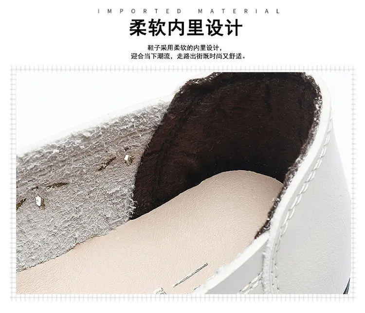 Ladies shoes Women Flats Hollow Spring summer breathable Sandals women leather shoes soft soles comfortable non-slip loafers