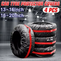 4pcs universal car spare tire covers case tires storage bags auto wheel tires storage bags vehicle tyre waterproof polyester bag