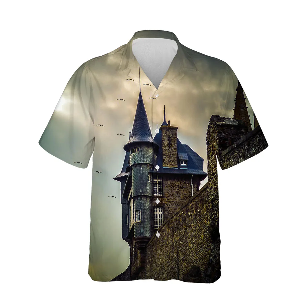 Jumeast 3D Dark Souls Halloween Horror Gift  Shirt Men Clothing Oversized Breathable Streetwear Blouses Casual Clothes For Men