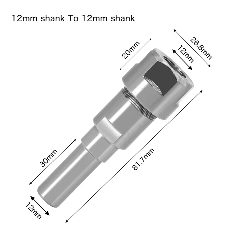 Удлинитель для фрезерного станка Держатель Цанги гравировального 12-12 мм