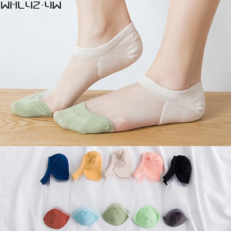 

Носки женские тонкие прозрачные из стекловолокна, 10 пар