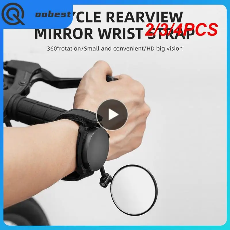 

2/3/4PCS Large View Bicycle Rearview Mirror Convenient Bicycle Wrist Mirror High-definition Wristband Lengthened Nylon Buckle