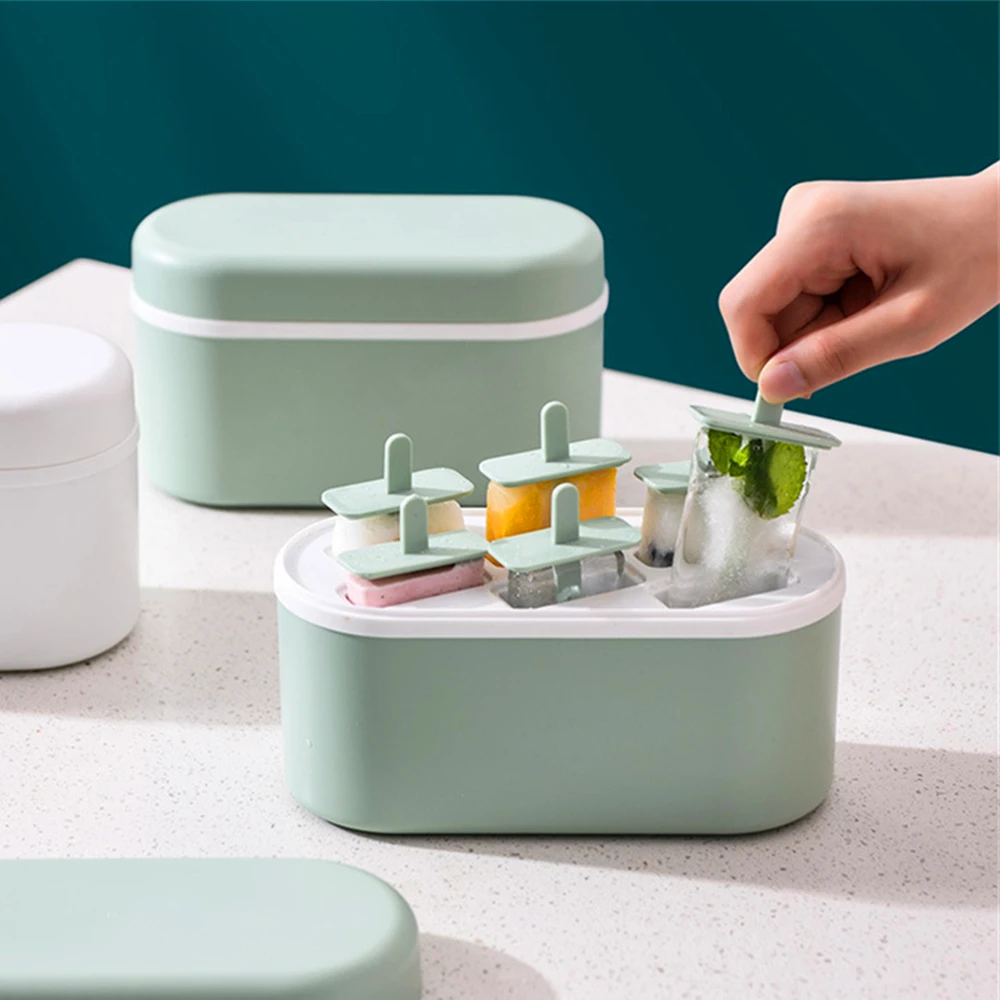 

6/8 grids Ice Cream Molds Ice Cube Tray Maker Dessert Fruit Homemade Ice Lolly Mould Kitchen Accessories Home Ice Cream Maker
