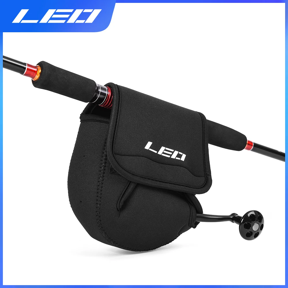 

LEOFISHING Fishing Spinning Reel Coil Soft Protect Waterproof Bag Slotted Design SBR Material Fishing Accessory