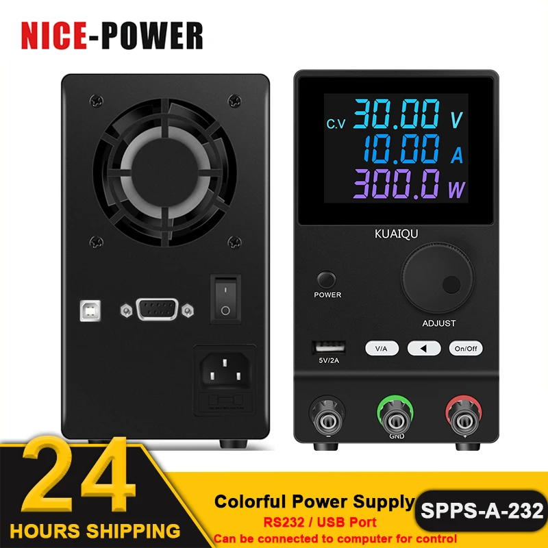

Лабораторный источник питания 360 Вт, 120 В, 3 А, 30 В, 10 А, 60 В, 5 А, лабораторный регулируемый источник постоянного тока с разъемом RS232 USB для ремонта компьютера