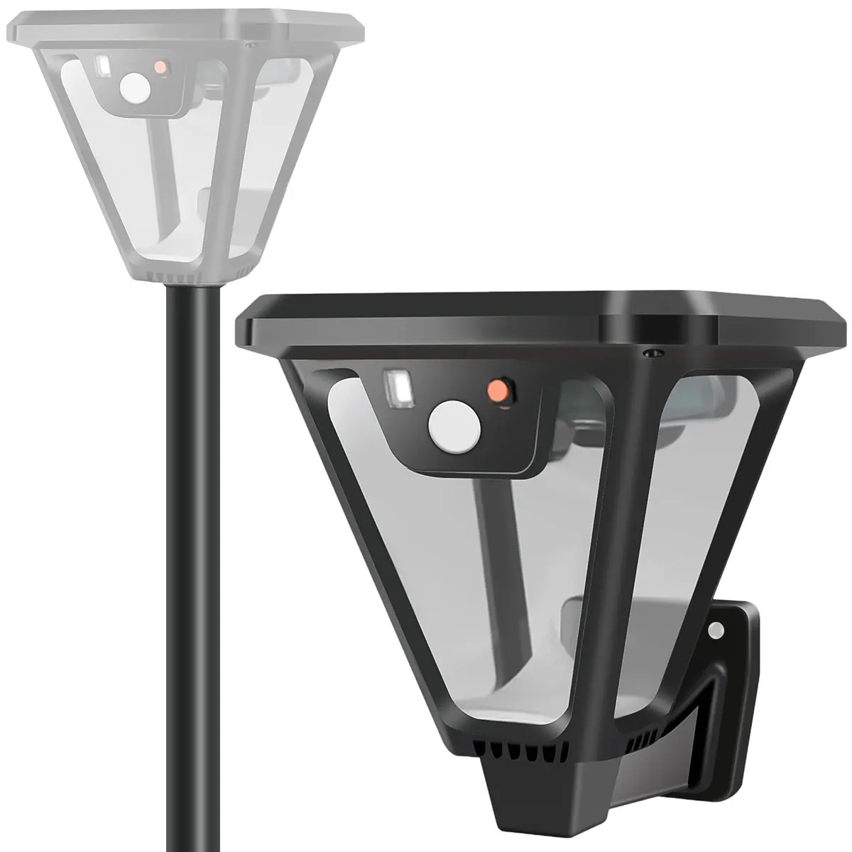 

Уличный настенный светильник на солнечной батарее с дистанционным управлением, 8 режимов, IP67, 360 °