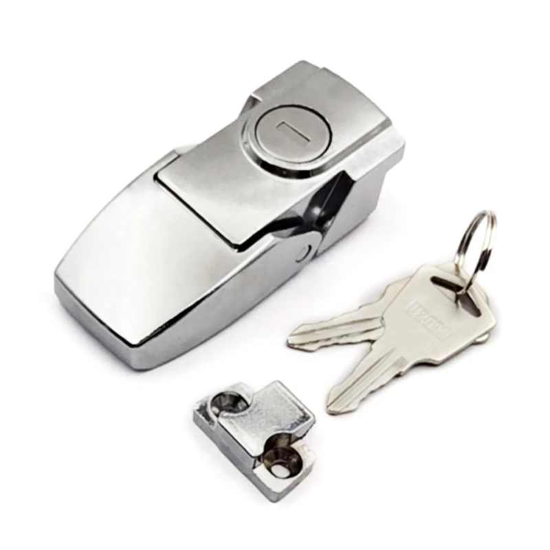 

Durable Cabinet Coated Metal Hasp for Latch with Lock Cylinder DK604 Security Toggle Lock With Keys Electrical Box Lock D7YA