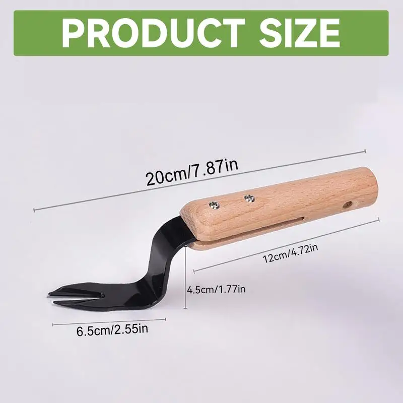 Садовая ручная вилка для копания сорняков с удобной деревянной ручкой стальной