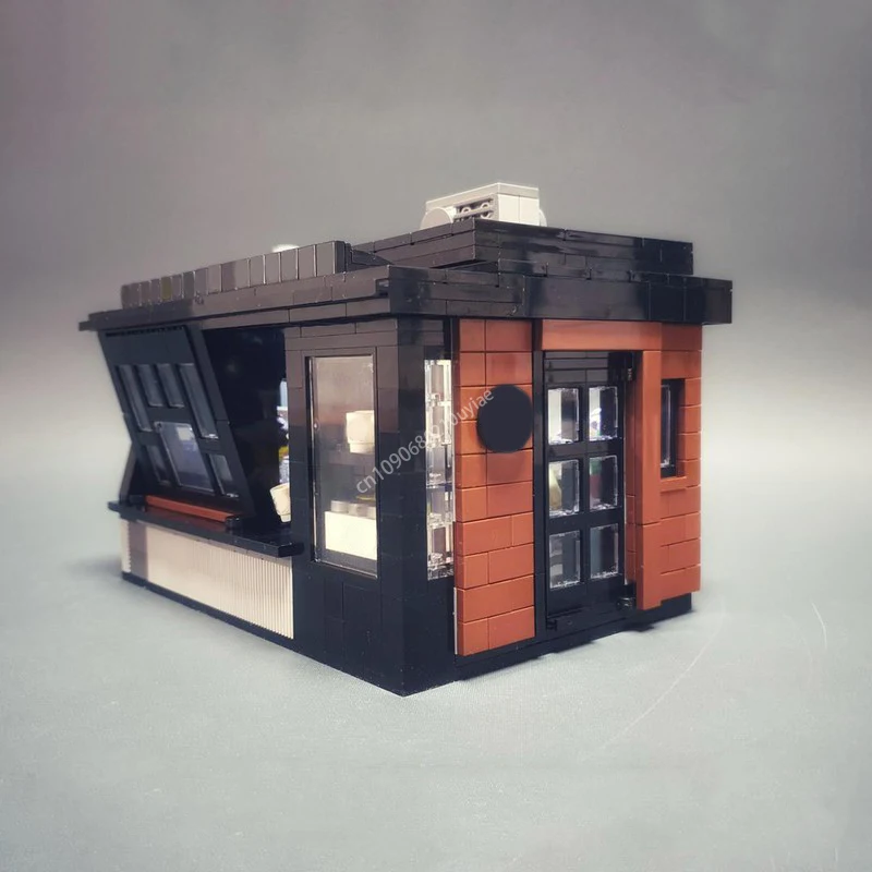 Moc Urban Модульные Starbucks Открытый киоск Архитектура Street View Строительные блоки Diy