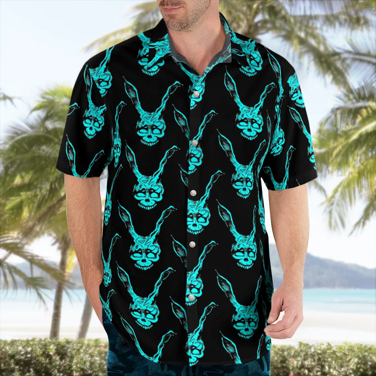 

2022 New 3D Printed Green Skull Harajuk Hawaiian Shirt Men Summer Short Sleeved Shirts Men's Shirts Oversize Camisa Social 5XL