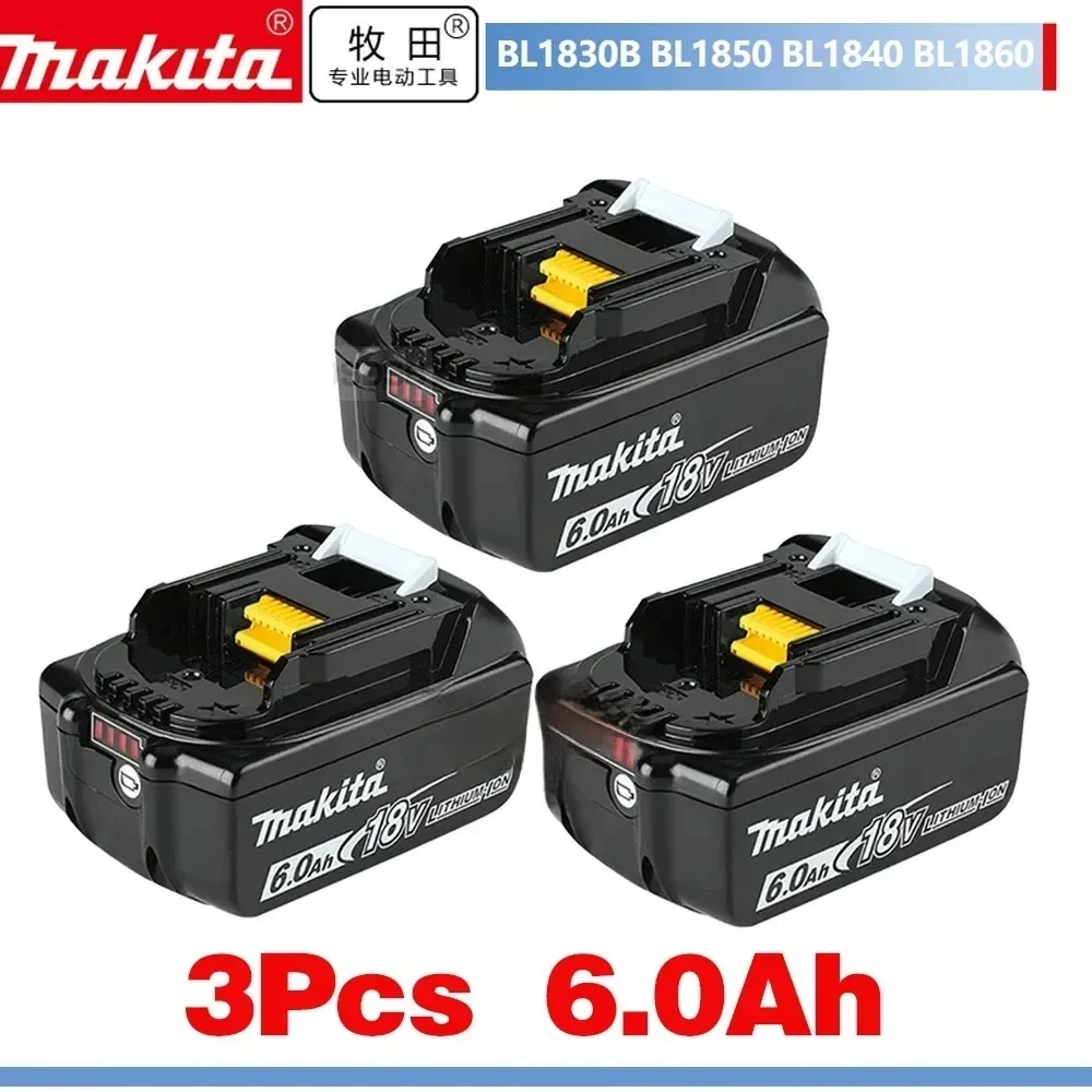 Аккумуляторная батарея 18 в для Makita BL1815 6 А/ч BL1830 BL1860 6000 мА/ч