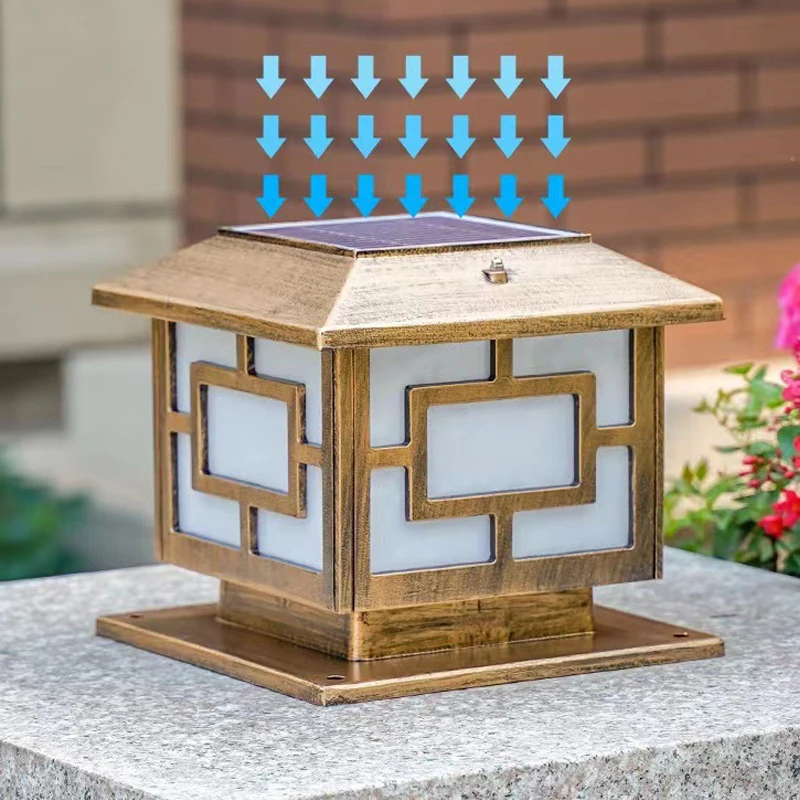 

Outdoor Garden Landscape Light Simple Patio Pillar IP65 Waterproof Retro Courtyard LED Post Lamp