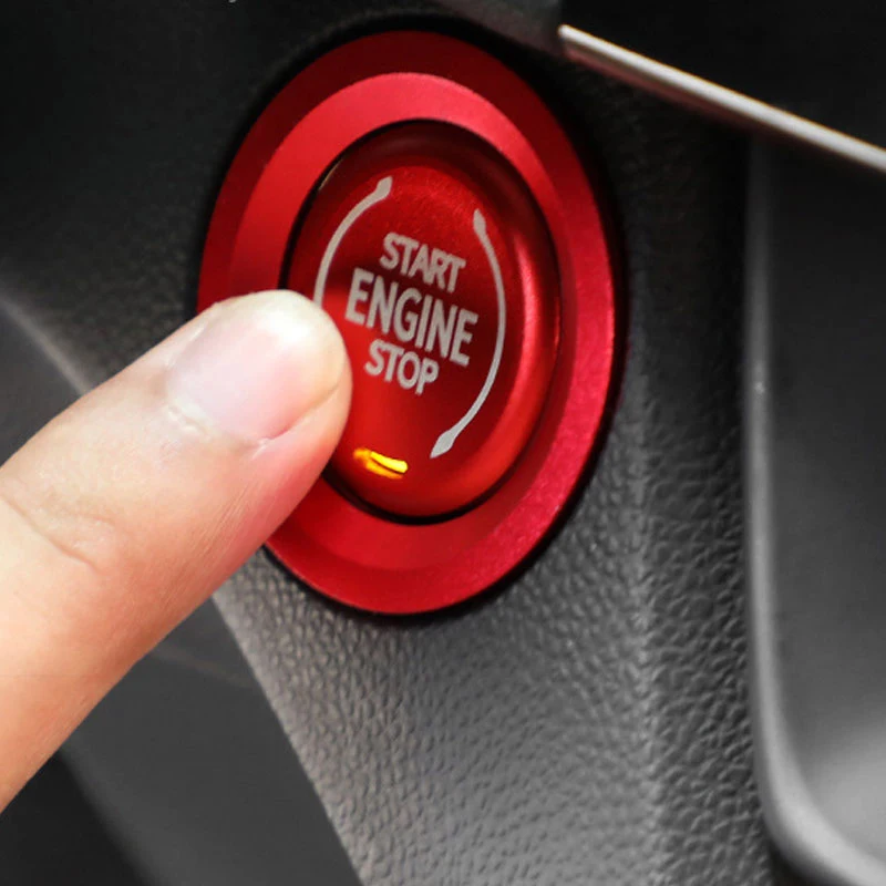 

2pcs for Chevrolet Blazer 2020 One Touch Start Decorate Interior Ignition Start Button Decorative Ring