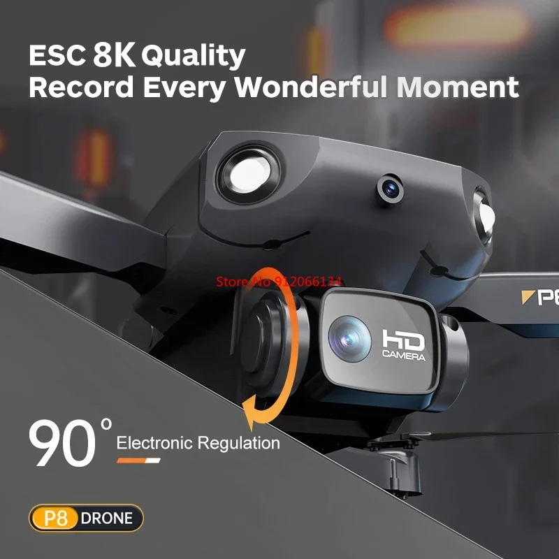 Двойная камера 8K ESC HD 5G Wi-Fi FPV RC Drone 360° ° Предотвращение препятствий оптический